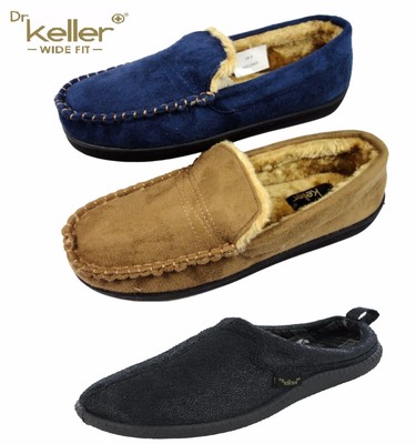 mens wide fit mule slippers