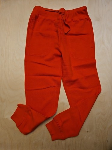 NWT HANNA ANDERSSON ORANGE SPICE WAFFLE KNIT JOGGER PANTS 120 6 7