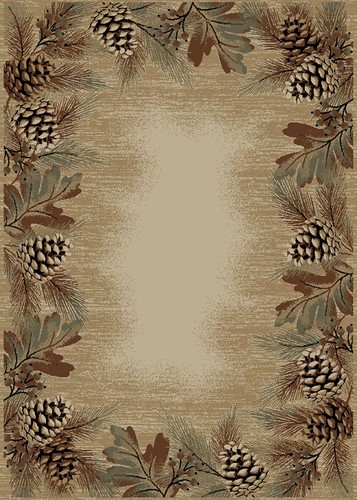 Lodge Cabin Forest Pinecone Rustic Area Rug **FREE SHIPPING** - Picture 6 of 7