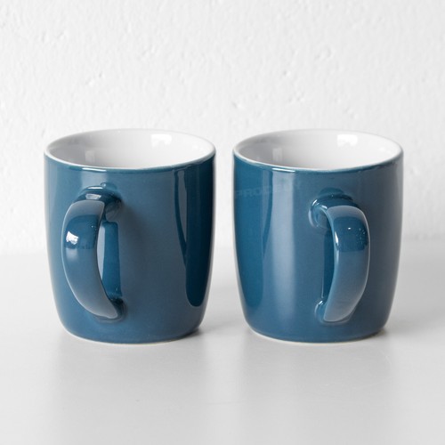 Set of 6 Dark Teal Blue Coffee Mugs 10oz Dishwasher Safe Tea Hot Chocolate Cups - Picture 4 of 4