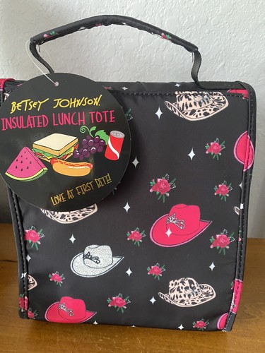 BETSEY JOHNSON ""SOMBREROS OCCIDENTALES"" ABATIBLE TOP Bolso de Almuerzo Aislado - Nuevo con Etiquetas - Imagen 4 de 5