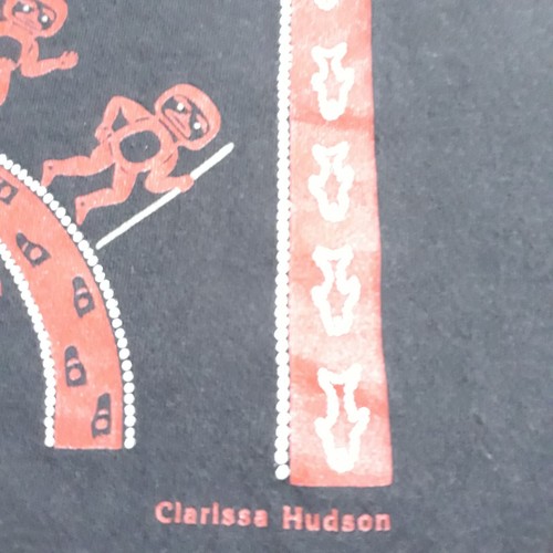 Clarissa Hudson Inuit UniseArt Tee, "Following Our ancestral Trail, Black, Large - Picture 2 of 9