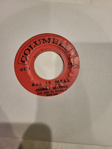 Johnny Mathis 45 RPM - Starbright / All Is Well - Columbia 4-41583 - Picture 2 of 3
