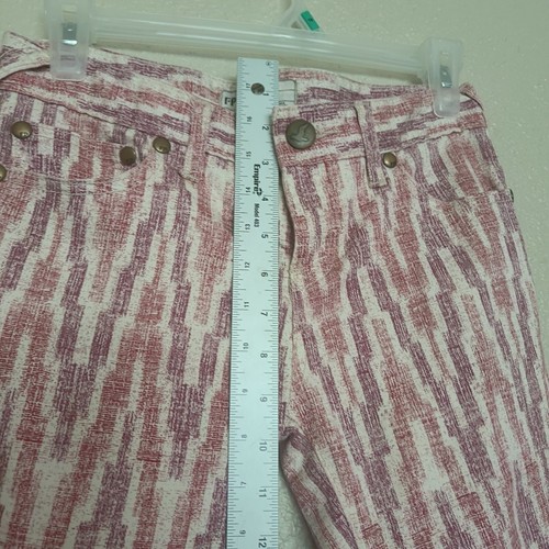 Free People Damen Ikat Skinny Hose Gr. 26 Mehrfarbig Stretch Knopf Reißverschluss - Bild 6 von 16