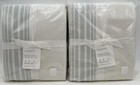 Pottery Barn Riviera Stripe Pole Top BLACKOUT Drape (2) 50 x 108 Porcelain Blue