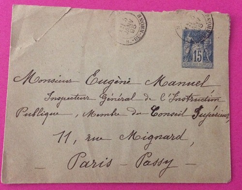 FRÉDÉRIC MISTRAL. CARTE AUTOGRAPHE DE SA FEMME de JANVIER 1895. - Picture 3 of 5