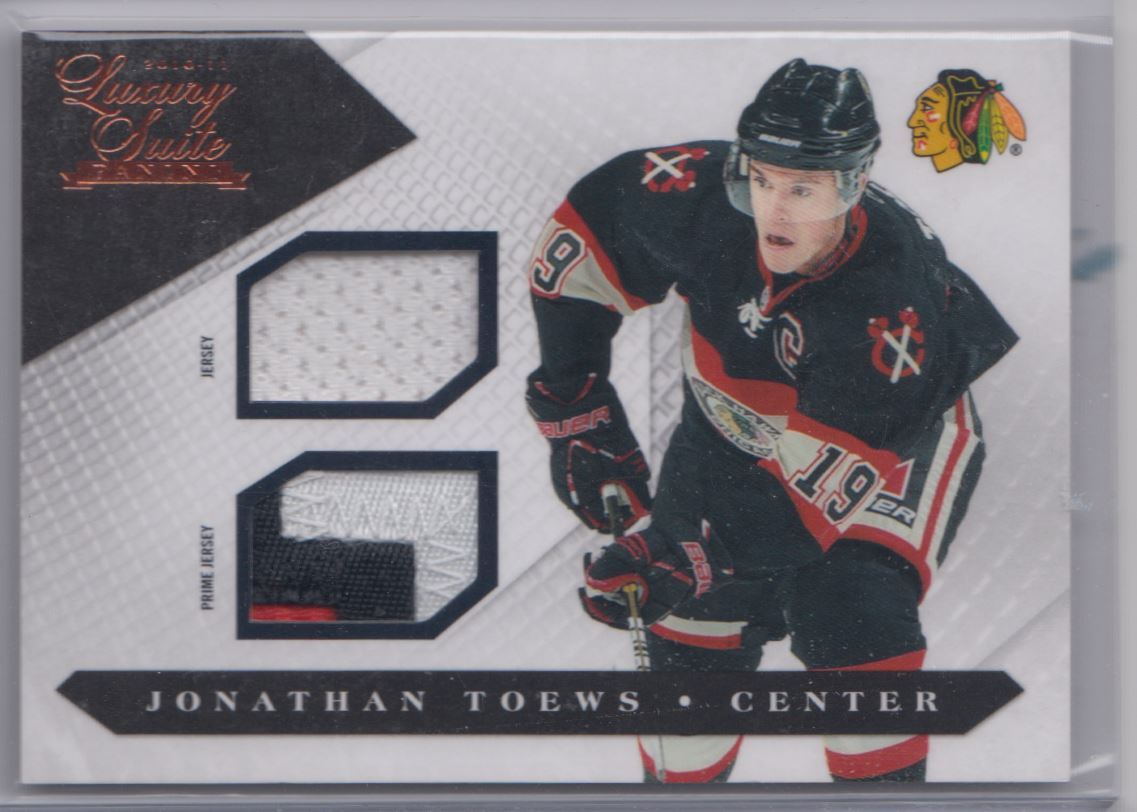 2010-11 Panini Luxury Suite Jersey Patch Prime Jonathan Toews /150 Chicago