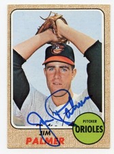 JIM PALMER Vintage Signed 1968 Topps High #575 HOF Orioles Full Name KOA