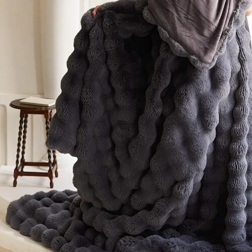 Fur Blanket Tuscan Imitationfor WinterWarmth Bed BlanketComfortableWarm100x160CM - Picture 24 of 30
