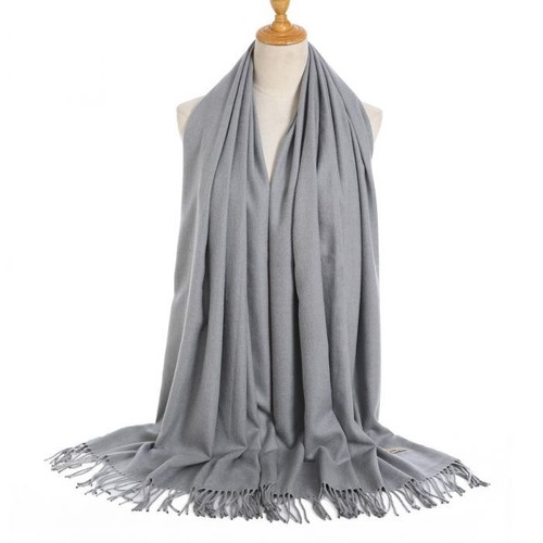 Women Scarf Pashmina Wool Thick Warm Plain Ladies Neck Shawl Head Wrap Scarves - Picture 12 of 83