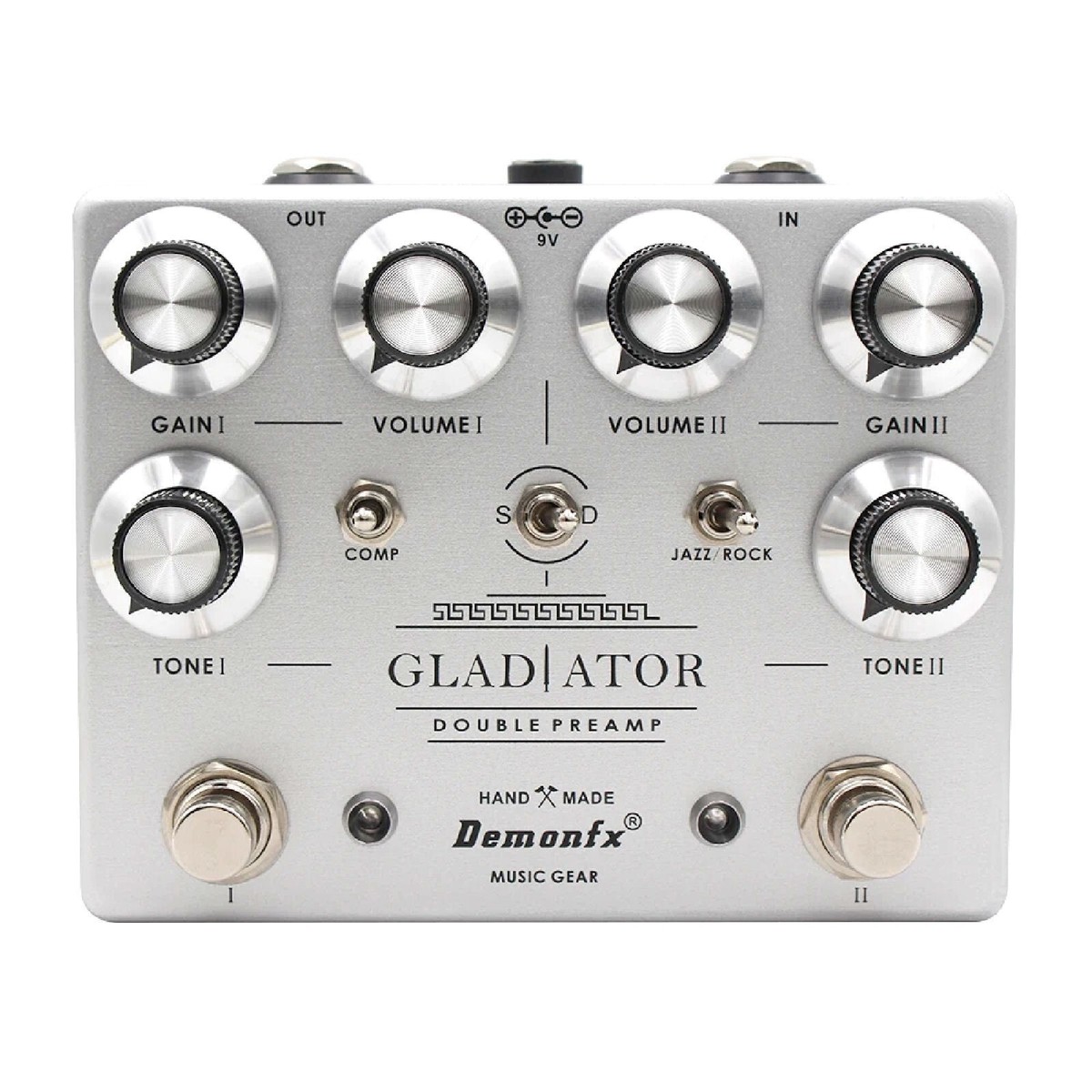 【新品】Demonfx GLADIATOR Demonfx GLADIATOR Guitar Effect Pedal DOUBLE PREAMP Double