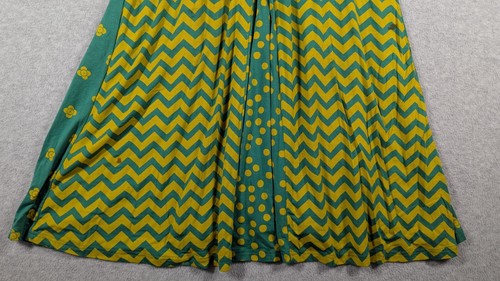 Gudrun Sjoden Women Dress Medium Chevron Stripe Polka Dot Floral Swing Funky - Picture 3 of 13