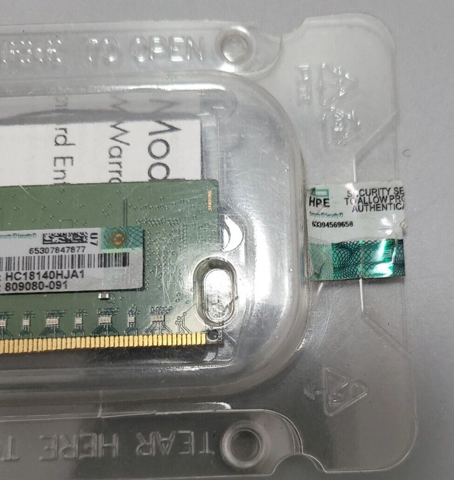 HPEnterprise OEM 805347-B21 / HPE Server Memory RAM 8GB 1Rx8 PC4-2400T-R Kit - Image 4 of 4