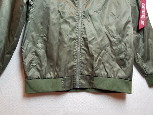 Brooklyn Cloth Manufacturing Co Boys XL Bomber Flight Jacket Green 20 - Picture 3 of 7