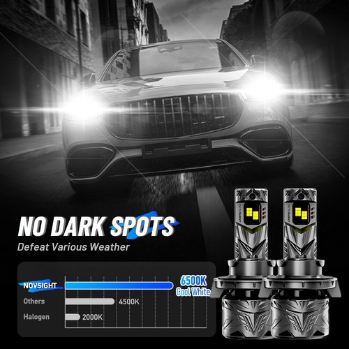 NOVSIGHT H13 9008 LED Headlight Bulbs High Low Beam White for Ford F250 F350 - Picture 2 of 12