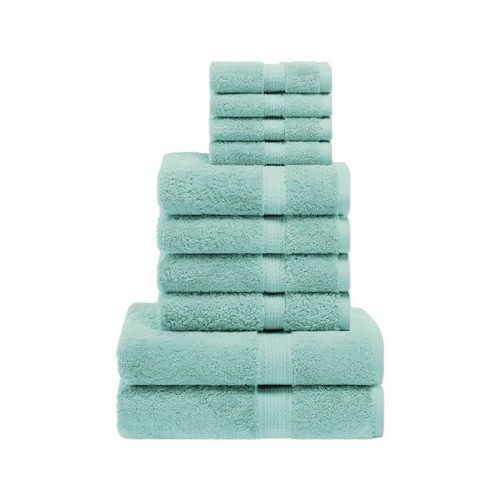 Egyptian Cotton Pile Plush Heavyweight Absorbent Luxury Soft 10-Piece Towel Set - Picture 125 of 188
