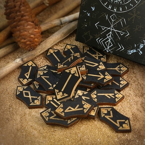 Engraved Symbol Rune Card Handmade Rune for Witchcrafts Enthusiasts - Picture 4 of 8
