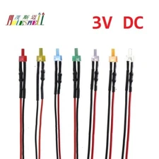 2mm 3V Flat Top Pre-Wired Red Yellow Blue Green White Orange Warm white Leds 