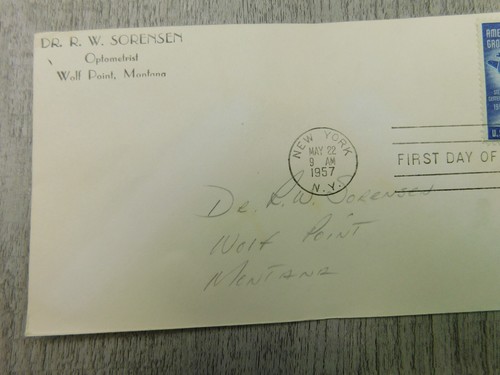 First Day Of Issue America & Steel Growing Together 1957 NY Stamp Envelope Cover - Picture 3 of 4