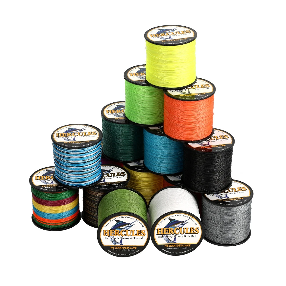 HERCULES Super Tough Braided Fishing Line 300 Yards Braid Fishing Line 50lb  Test for Saltwater Freshwater PE Braid Fish Lines 8 Strands - Moss Green