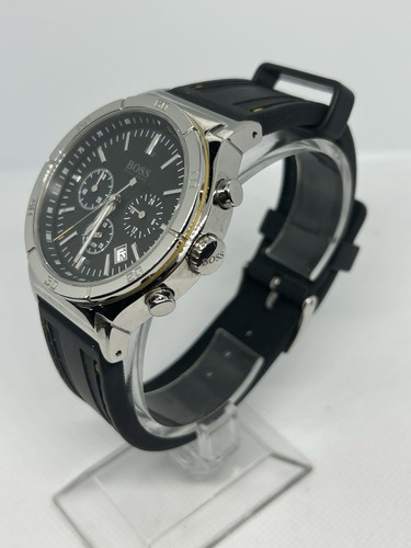 Hugo Boss Chronograph HB.102.1.14.2339 – Black Case – Rubber Strap – Pre-Owned - Picture 2 of 11