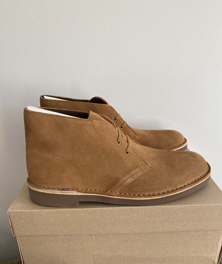 Clarks Bushacre 2 Men s Shoes Wheat Suede Casual Shoes 26117749 eBay