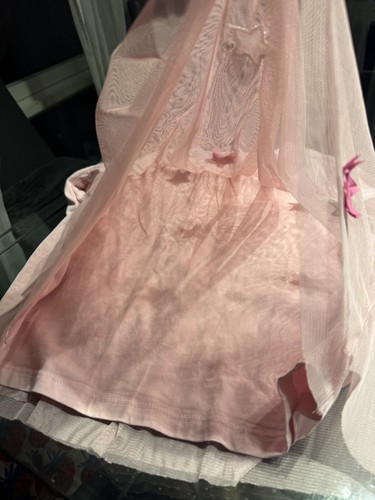 MINI BODEN GIRL APPLIQUE TULLE TOP-CAMEO PINK FLUTTER STARS-6-7 YRS-EXCELLENT - Picture 7 of 7