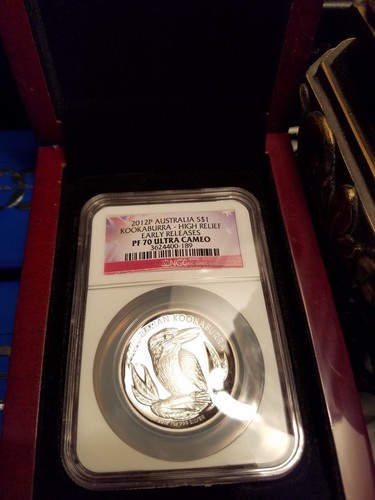 2012-P Silver Australia Kookaburra NGC PF70 High Relief Ultra Cameo .999 AG RARE - Picture 1 of 5