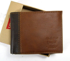Levi's Leather RFID Wallet Bifold ID Tan Brown 31LP220115