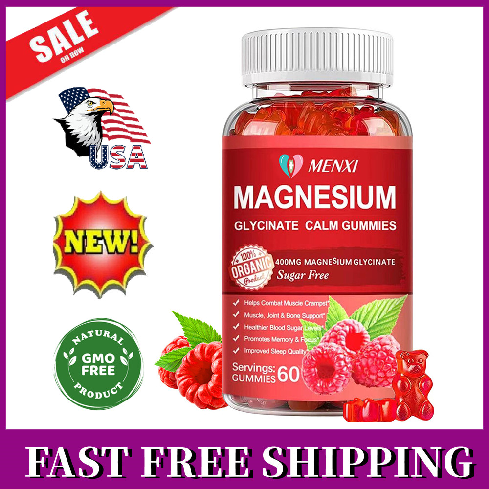 MENXI Magnesium Glycinate Gummies High Strength 600mg Relief Stress