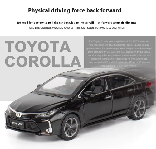 Diecast 1:32 TOYOTA Corolla Alloy Car Model Simulation Metal Sound & Light - Picture 9 of 10