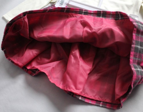 Max Studio Girls XS (4) 3-Pc Set Pink Plaid Skirt/Long-Sleeve T-Shirt/Headband - Picture 4 of 7