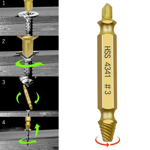 Juego de 5 piezas extractor de tornillo roto perno dañado broca pelada fácil de sacar - Imagen 7 de 11