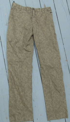 ETRO Milano Italy Womens Cotton Green Paisley Pants 31 x 32 Life is a Dream - Picture 8 of 8
