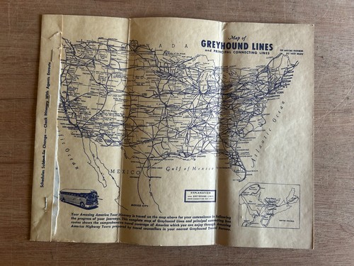 Yellowstone Parco Nazionale Greyhound Bus Linee Viaggio Vacanza Itinerario Anni 50 - Foto 15 di 24