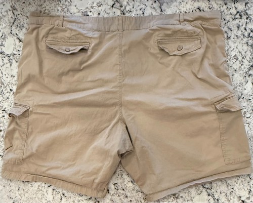 IZOD Saltwater Cargo Shorts Mens 52 Khaki Stretch Relaxed Fit 10.5 Inseam - Picture 2 of 2