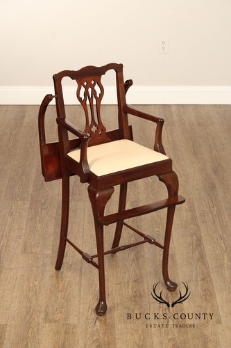 Madison Square Chippendale Style Mahogany Child's High Chair - Picture 3 of 18