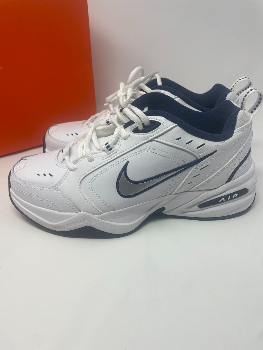 Nike Men's Wide-Width Air Monarch IV Training White / Metallic Nike Men's Wide-Width Air Monarch IV Training White / Metallic