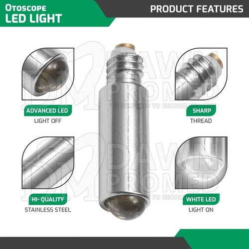 Mini Otoscopio de Fibra Óptica 14 Colores Bolsillo LED Diagnóstico Coimán Ent Oreja - Imagen 96 de 128
