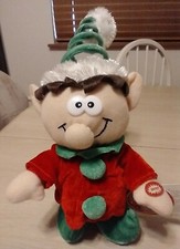 NEW 11" Christmas Holiday Elf with Spring Hat Decor Plush DISPLAY ONLY not work