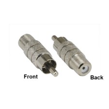 KNTK RCA to F-Type Male/Female Adapter Coupler Coax Coaxial RG59 RG6 Video Cam