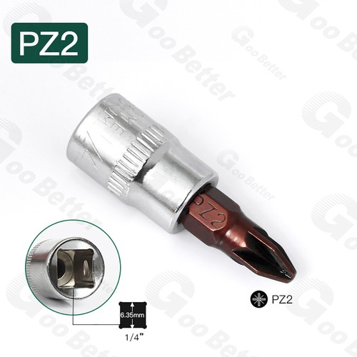 Slotted Phillips Pozi Hex Torx Bit Socket 1/4" Drive S2 Steel Screwdriver Bits - Picture 38 of 39