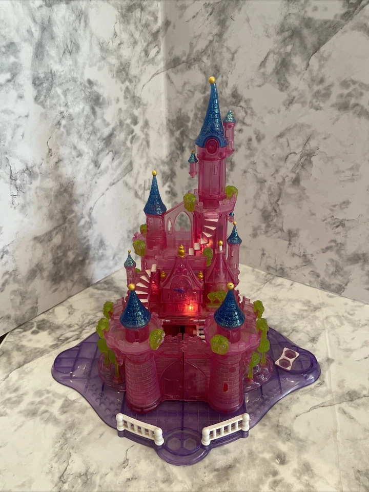 Vintage Polly Pocket Bluebird 1995 Disney Cenicienta’s Pink Castle Luces Como Está Foto 3 de 4