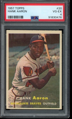 1957 Topps #20 Hank Aaron (HOF) - PSA 4 **GROSSER AUGENREIZ**