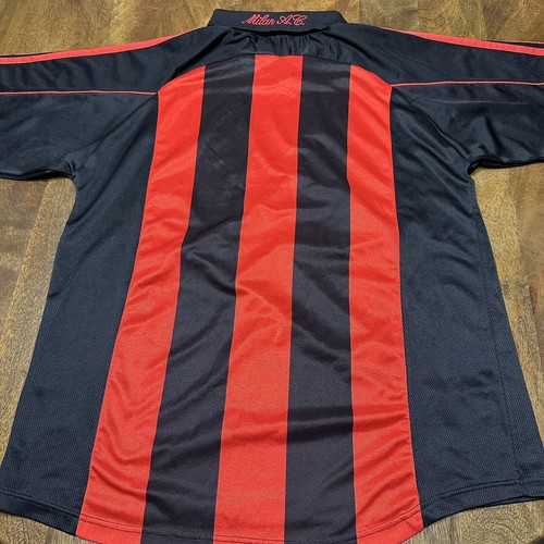 Camiseta de fútbol vintage para hombre Adidas AC Milan local camiseta de fútbol 2000 talla XL - Imagen 11 de 16