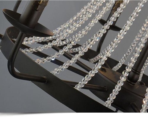 31.5" 8-candle crystal chandelier without light source - Picture 8 of 10