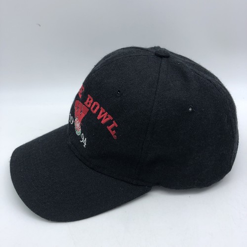 1994 Wisconsin Badgers Rose Bowl Snapback Hat Black Headmaster Vintage. - Picture 2 of 7