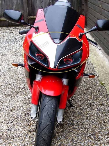 For Honda CBR600RR / F5 Red LED Devil Eyes Front Assembled Headlight 2003-2006 - Picture 5 of 22