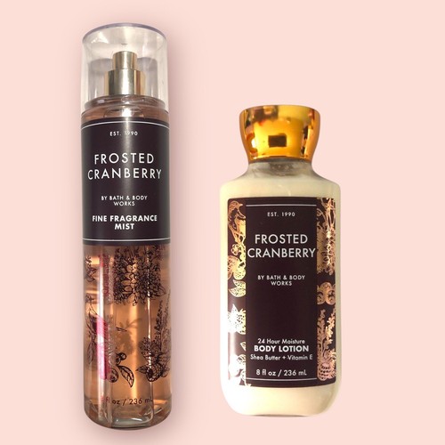 BATH & BODY WORKS FROSTED CRANBERRY BODY MIST & LOTION NEW - Picture 2 of 2