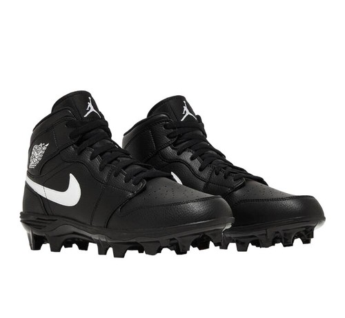 Jordan 1 Mid TD Herren Fußballschuhe Größe 10,5 schwarz/weiß (2023) FJ6805 001 NEU - Bild 7 von 8